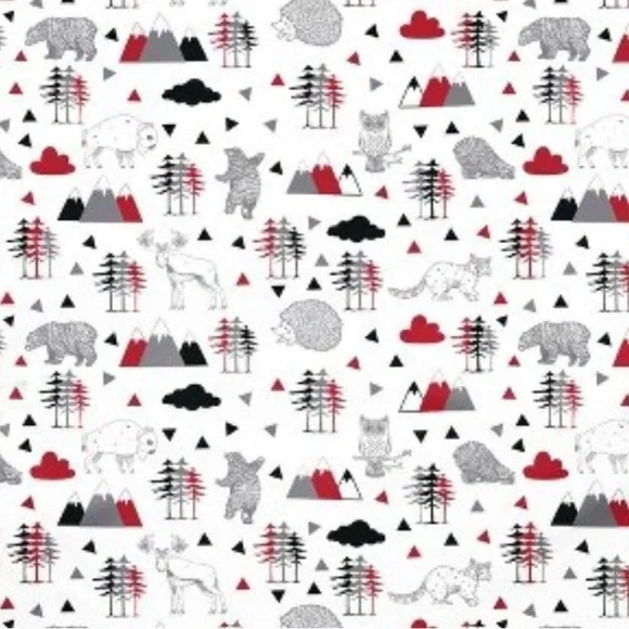 Bacati Lumberjack Red and Black Buffalo Plaid Toddler Bedding Set EUC - Picture 4 of 4